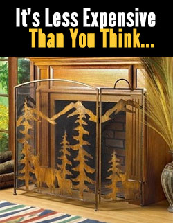 fireplace electric screen cost run much does bronze rustic