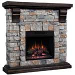 Stone Mantel Electric Fireplace