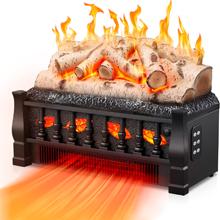 Birch Log Fireplace Heater
