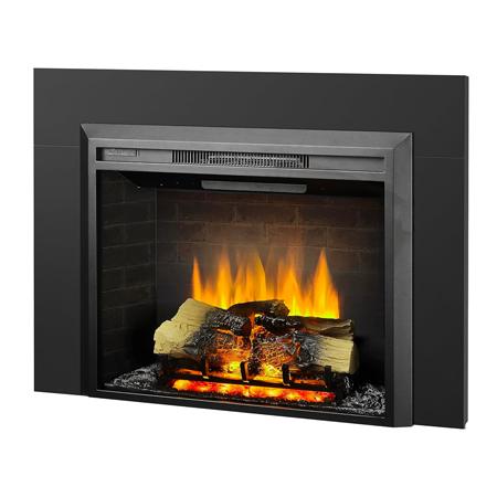 Electric Crackling Fireplace with Trim Kit