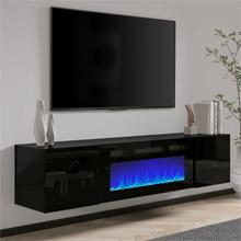 AMERLIFE Floating TV Stand with Electric Fireplace