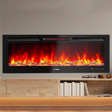 TURBRO 50-inch Smart WiFi Infrared Electric Fireplace with Sound Crackling