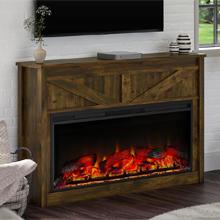 Modern Farmhouse Electric Fireplace and Mantel