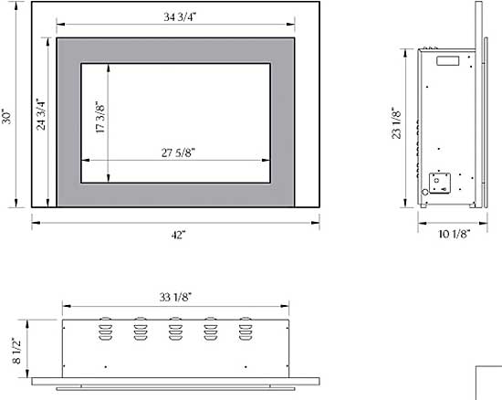 Amantii Fireplace Dimensions and Specs for Installation
