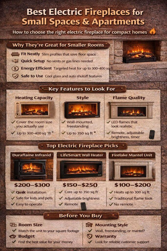 Infographic - Apartment Fireplace Comparison