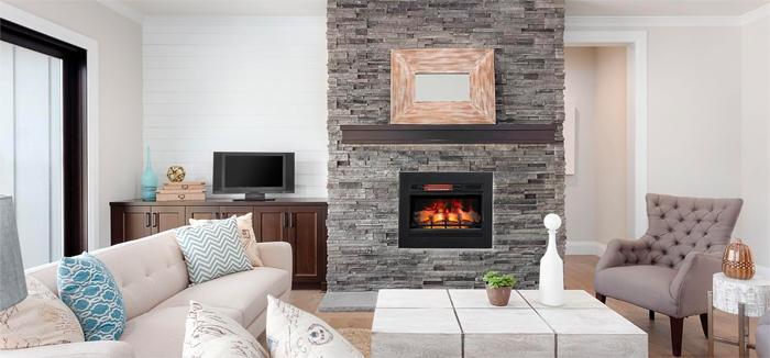 ClassicFlame Infrared Fireplace in Living Room for Efficient Supplemental Heat