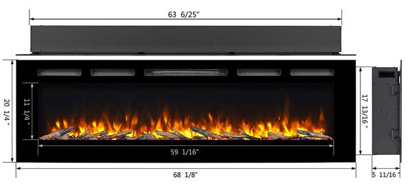 Color-Changing Fireplace Dimensions