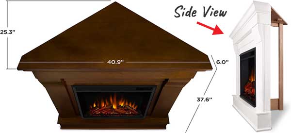 Corner Fireplace Dimension