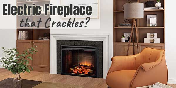 Crackling Electric Fireplace with LED Flames, Glowing Logs, Remote Control and Heat
