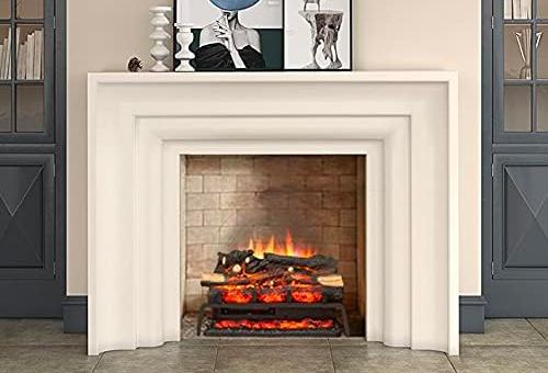 Crackling Log Set Fits in Fireplace Hearth and Plugs into Wall