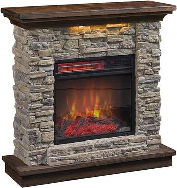 Duraflame Stacked Stone Freestanding Infrared Fireplace