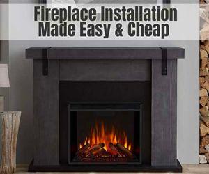 Real Flame Electric Fireplace with Mantel - Easy, Quick Installation