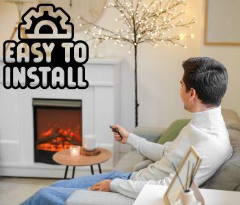 Easy to Install Fireplace with Mantel