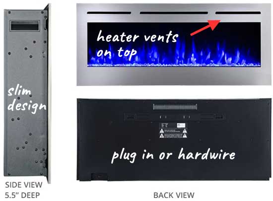 Electric Fireplace Design for Easy Installation & Heating