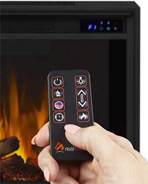 Fireplace Remote Control Adjusts Flame Color, Brightness, Heat and More