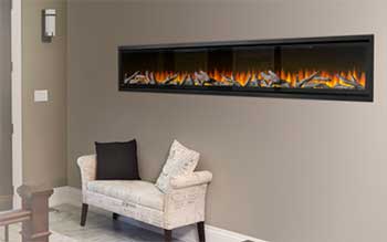 Electric Fireplace Mounted Flush to Wall