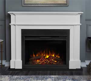 Harlan White Mantel Electric Fireplace