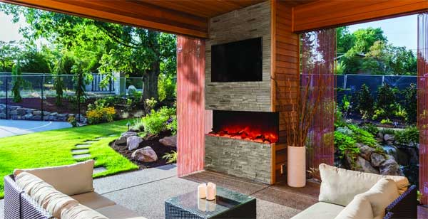 Indoor/Outdoor Electric Fireplace Insert