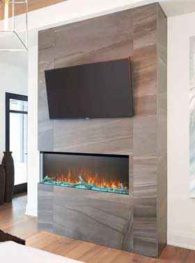 Napoleon Trivista 50-inch Electric Fireplace on Wall