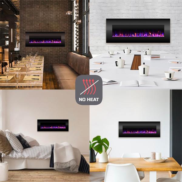 No-Heat Fireplaces Hung on Wall for Ambiance - Economical, Portable, Versatile and Energy Efficient