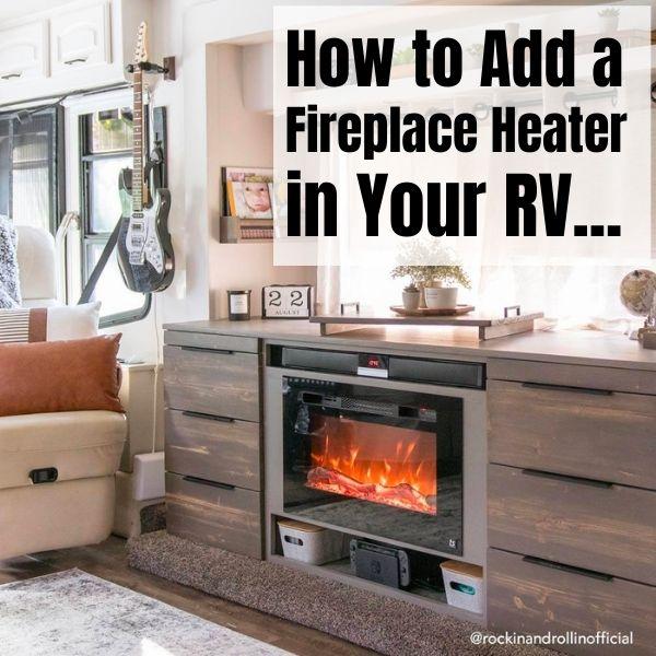 Compact Electric RV Fireplace Heater - and How to Install One