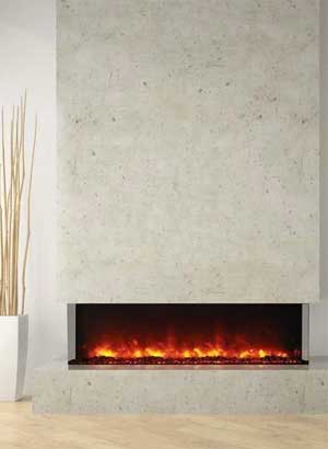 See-Through Electric Fireplace for Indoors or Outdoors