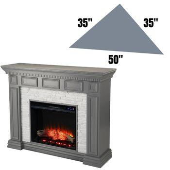 Shelf Dimensions to Fill Wall Gap for Corner Fireplace
