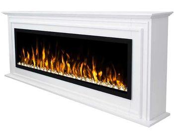 Smart Fireplace with Pre-Built Mantel so You Don't Have to Cut Open Your Wall