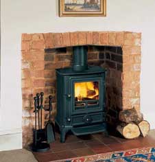 Freestanding Stove in Fireplace