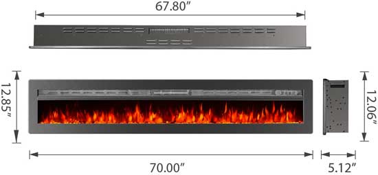 Ultra Thin Fireplace Dimensions for Easy Installation