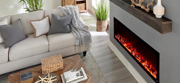 Touchstone Sideline Fireplace Insert in Living Room