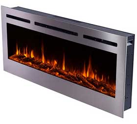 Touchstone Stainless Steel Frame Recessed Fireplace